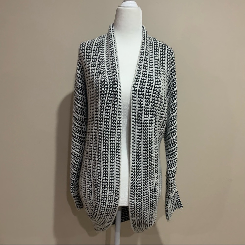 Black & White Knitted Cardigan
